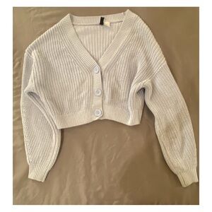 Divided Light Gray Button-Up Cardigan